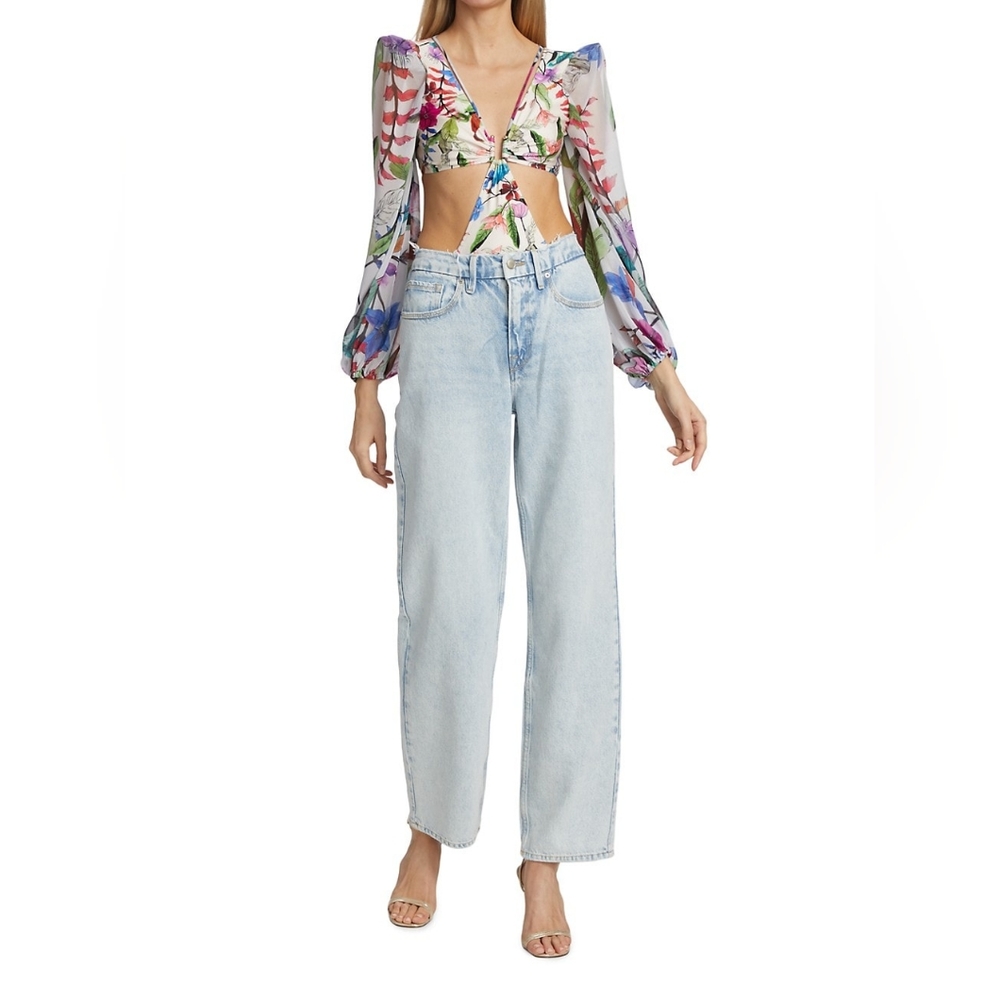 PatBO Zamia Floral-Printed Cut-Out Bodysuit - Picture 6 of 8